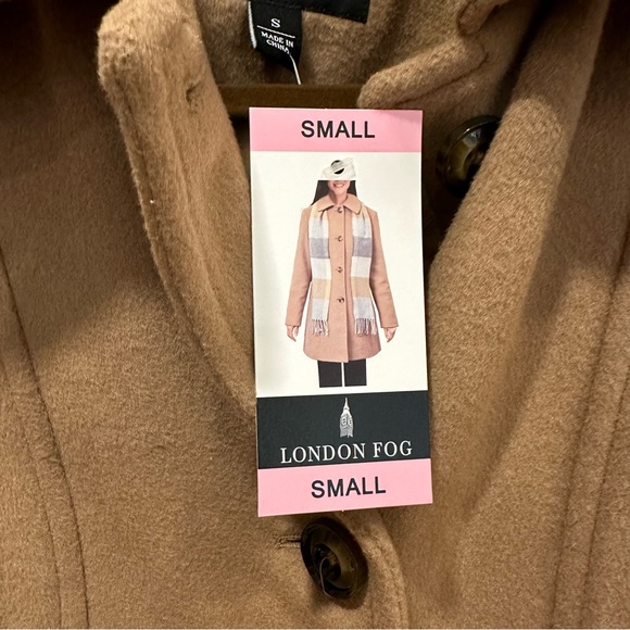 🆕 LONDON FOG Camel Wool Blend Coat NWT - Picture 7 of 16